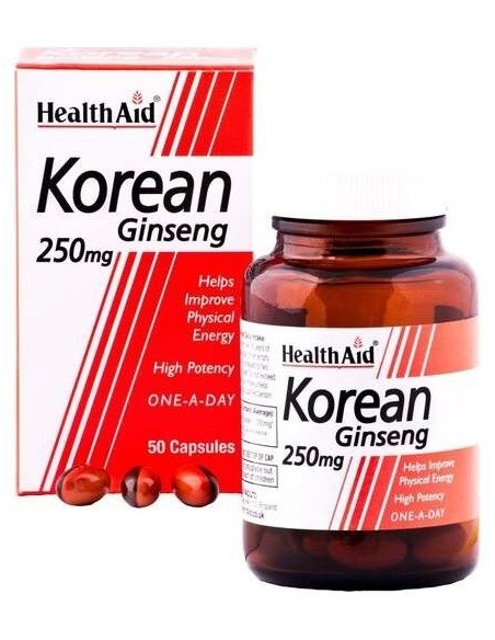 Ginseng Coreano (Panax Ginseng) 250 Mg 50 Cáps de Health Aid