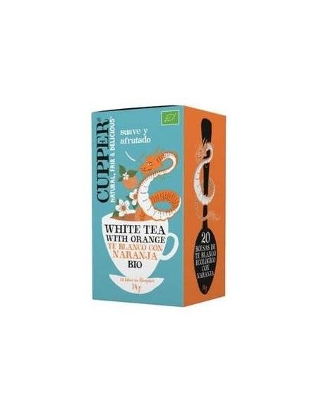 Te Blanco Con Naranja Infusion 20Bolsitas. Bio de Cupper