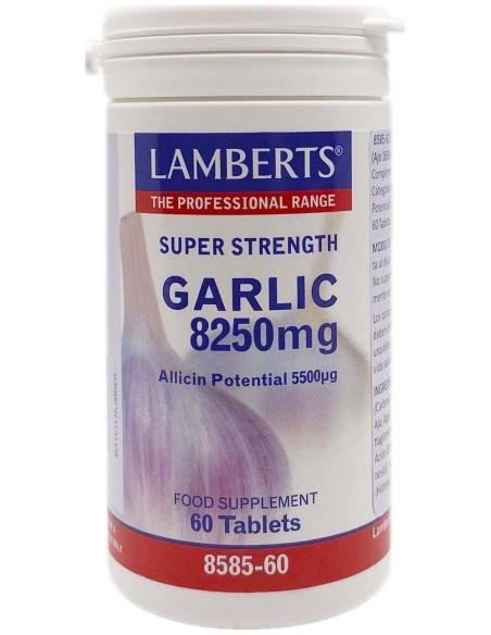 Ajo 8250 mg (Potencial de Alicina 5500 µg) de Lamberts