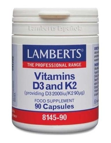 Vitamina D3 (2000 UI) + K2 (como MK-7) (90 µg) de Lamberts