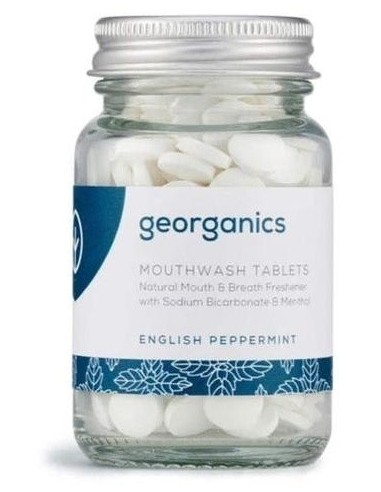 Enjuage Bucal Menta 180Pastillas. de Georganics