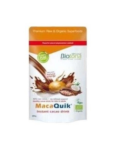 Macaquik Instant Cacao Drink 200Gr. Bio de Biotona