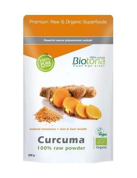 Curcuma Raw Powder 200Gr. Bio de Biotona