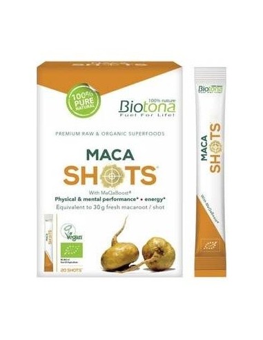 Maca Raw 20Shots. Bio Sg Vegan**** de Biotona