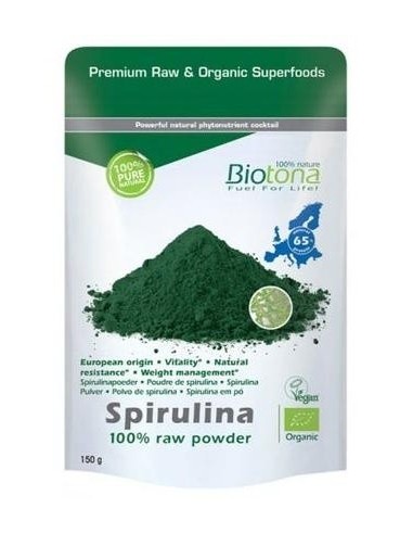Spirulina Raw 150Gr. Bio Vegan de Biotona