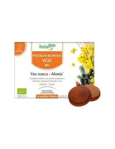 Pastillas Blandas Para La Voz 24Gominolas Bio de Herbalgem