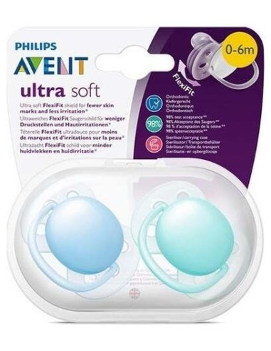 Chupete Ultra Soft 0-6Meses Neutro 2Uds. Scf091/03 de Avent
