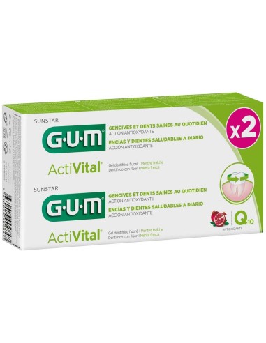 Activital Duo Pack Gel Dentifrico 2X75Ml de Gum