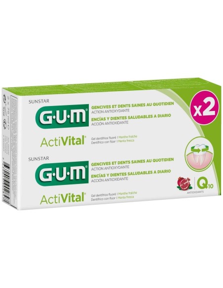 Activital Duo Pack Gel Dentifrico 2X75Ml de Gum