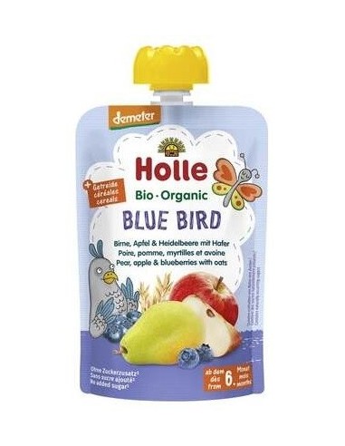 Smoothie Blue Bird Pera-Arandanos 6Meses 100Gr Dem de Holle