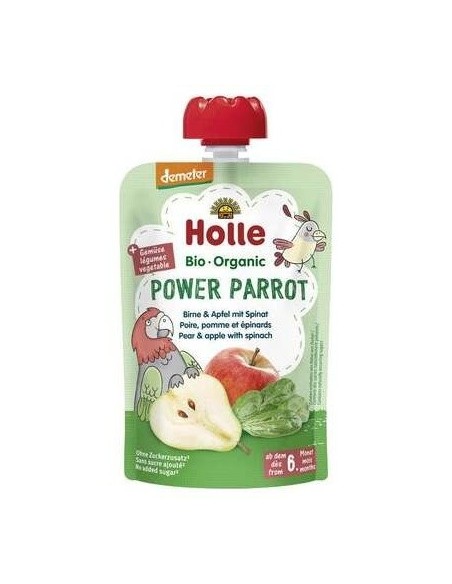 Smoothie Power Parrot Pera-Espinacas 6Meses 100Gr. de Holle