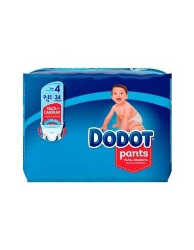 Dodot Pañal Inf Pants T4 9-15 Kg 33 Un de Dodot