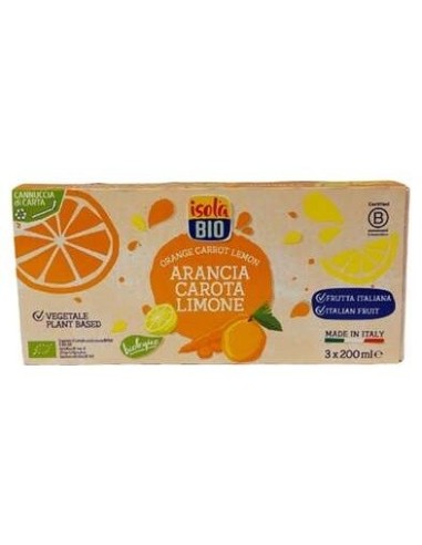 Zumo De Naranja Zanahoria Y Limon 3Udsx200Ml. Bio de Isola