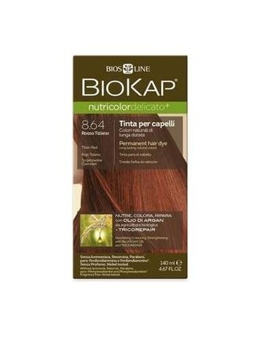 Tinte Delicato Rojo Tiziano 8.64 140Ml. de Biokap