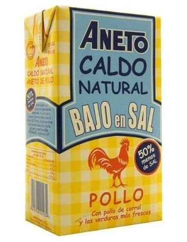 Caldo De Pollo Bajo En Sal 1L. de Aneto