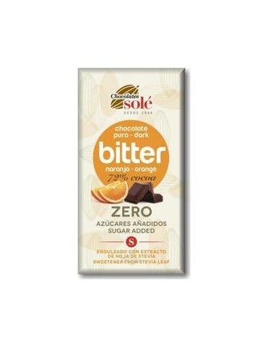 Chocolate Negro 72% Con Naranja Y Stevia 100Gr S/A de Chocolates Sole
