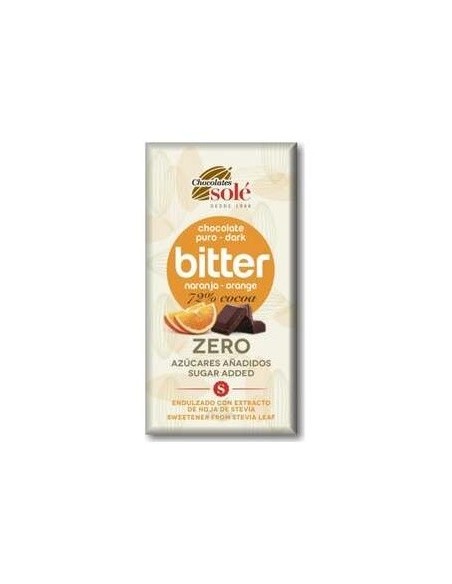 Chocolate Negro 72% Con Naranja Y Stevia 100Gr S/A de Chocolates Sole