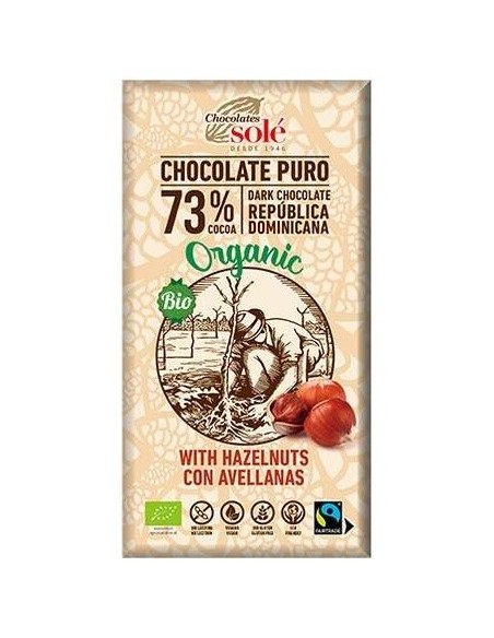 Delissies Chocolate Con Almendra Tostada 80Gr. Bio de Chocolates Sole