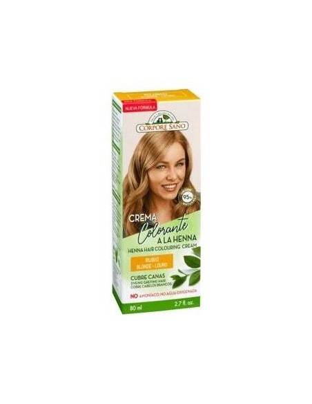 Crema Colorante Henna Rubio 80Ml. de Corpore Sano