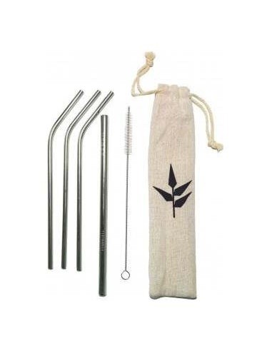 Banbu Set Pajitas De Bambu+Limpiador 4Uds. de Banbu