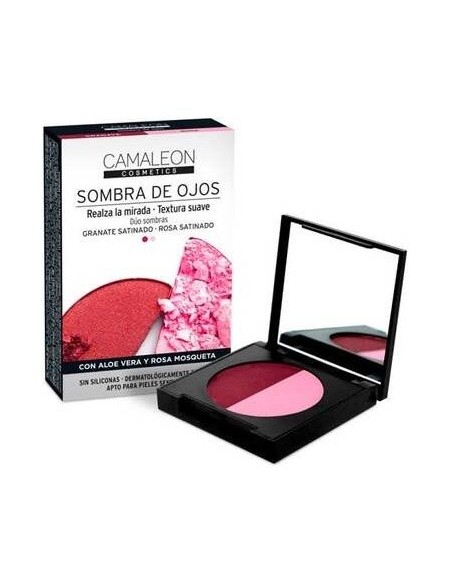Camaleon Sombra De Ojos Duo Granate-Rosa de Camaleon Cosmetics