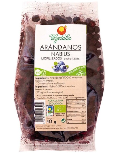 Arandanos Liofilizados 40Gr Bio de Vegetalia