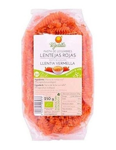 Espirales De Lentejas Rojas  250Gr. Bio Sg de Vegetalia