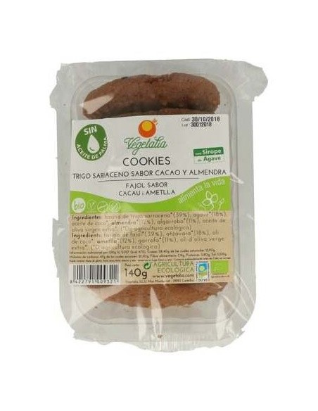 Galletas Trigo Sarraceno Cacao Y Almendra 140G Bio de Vegetalia