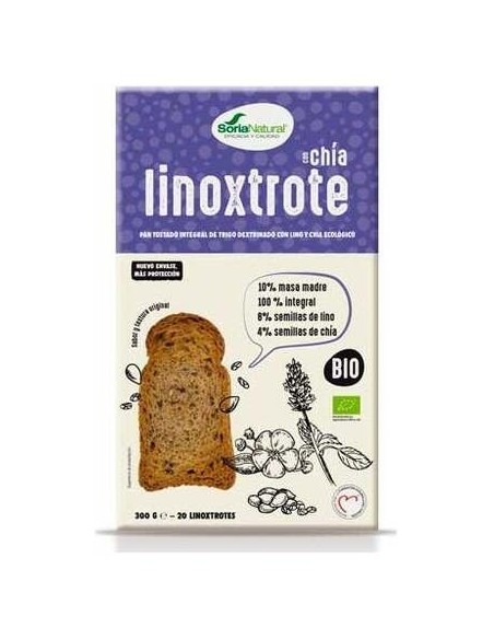 Biscote Linoxtrote Integral Con Lino-Chia 300G Bio de Soria Natural