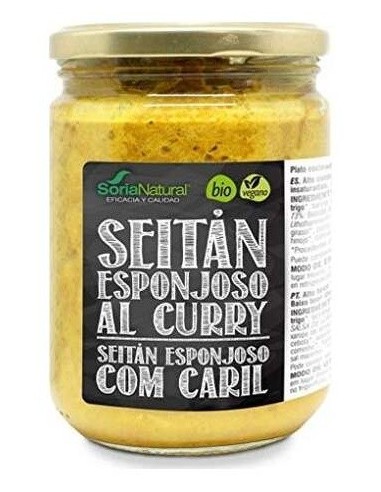 Seitan Esponjoso Al Curry 375Gr. de Soria Natural