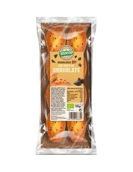Madalenas Chips Chocolate 180Gr. Bio de Biocop