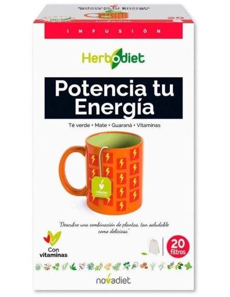 Herbodiet Potencia Tu Energia Envase de 20 bolsitas filtro de 1,5 g. de Novadiet