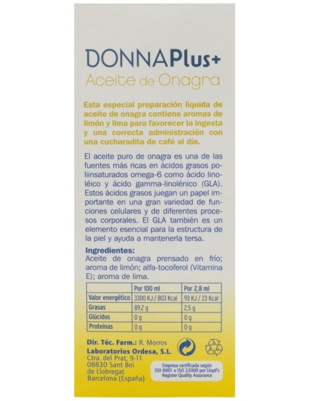 Donnaplus Oilnagra 150Ml. de Donnaplus