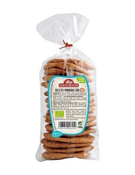 Galletas Marineras Con Chía 140 G de Natursoy