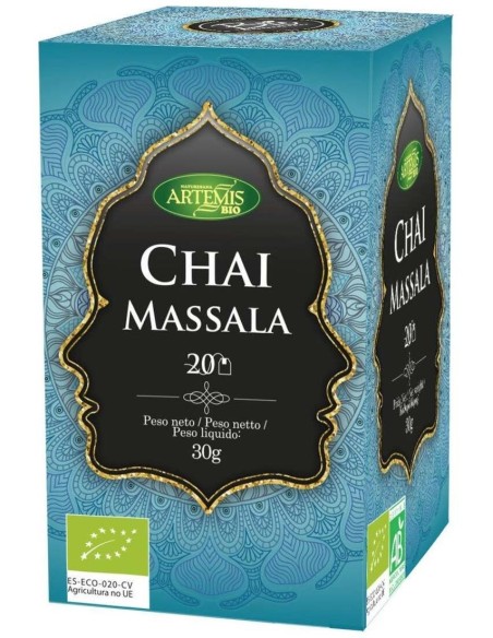 Chai Massala Sin Teina Infusion 20Bolsitas. Bio de Artemis Bio