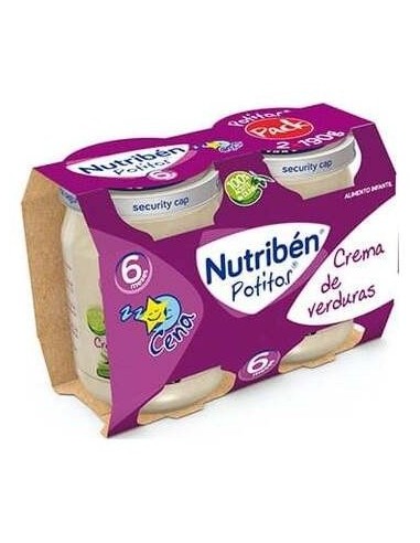 Nutriben Potito Cena Crema De Verduras 2X190Gr +6M de Nutriben