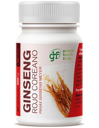 Ginseng Rojo Coreano 500Mg. 60Cap. de Ghf