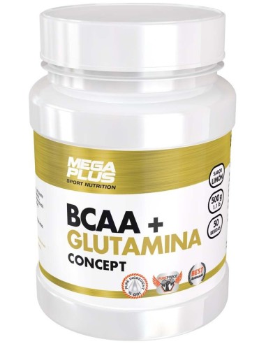Bcaa+Glutamina Concept Tropical 500Gr. de Mega Plus
