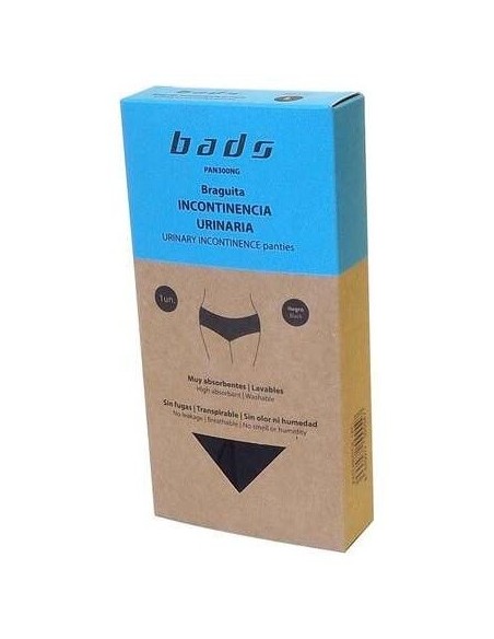 Braguita Incontinencia Urinaria Negra Talla L. de Bads