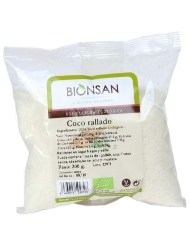 Coco Rallado 200 Gr de Bionsan