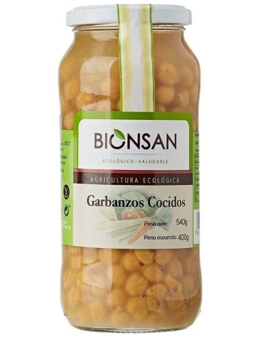 Garbanzos Pedrosillanos Cocidos 400Gr. Eco de Bionsan