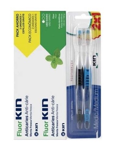 Fluor Kin Anticaries Pasta Dental 125Ml. + Cepillo de Kin