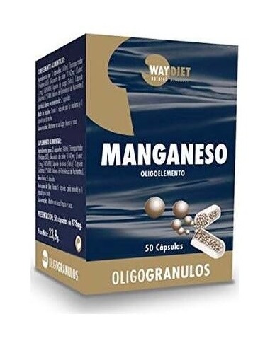 Manganeso Oligogranulos 50Caps. de Waydiet Natural Products