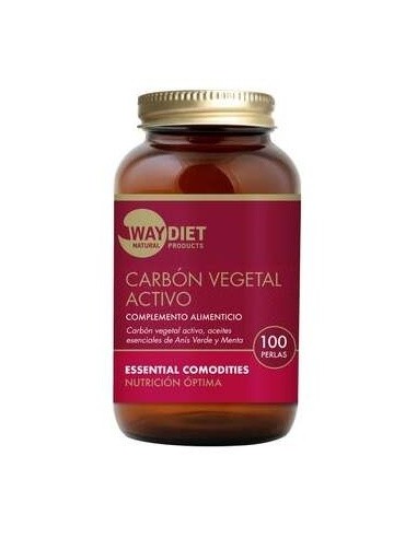 Carbon Vegetal Activo 100Perlas de Waydiet Natural Products