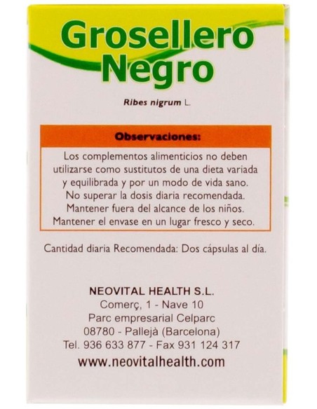 Grosellero Negro Microgranulos Neo 45Cap. de Neo