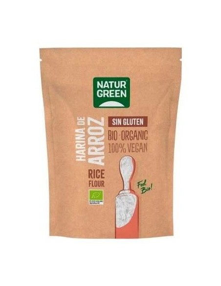 Harina de Arroz Bio sin Gluten 500 G de Naturgreen