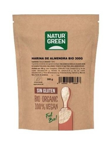 Harina de Almendra sin Gluten Bio 300 G de Naturgreen