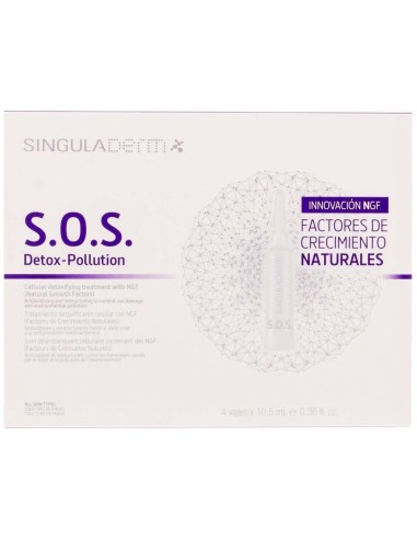 S.O.S. Detox-Pollution 4 Viales De 10,5Ml de Singuladerm