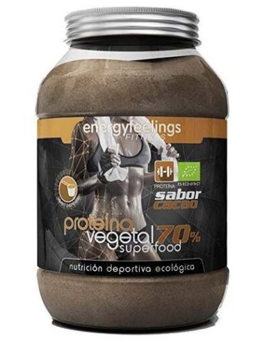 Proteina Vegana 73% Cacao 1Kg. Eco Vegan de Energy Feelings
