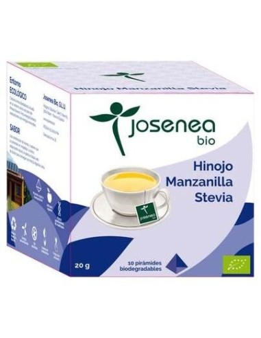 Hinojo-Manzanilla-Stevia 10Piramides Ensobrada Bio de Josenea